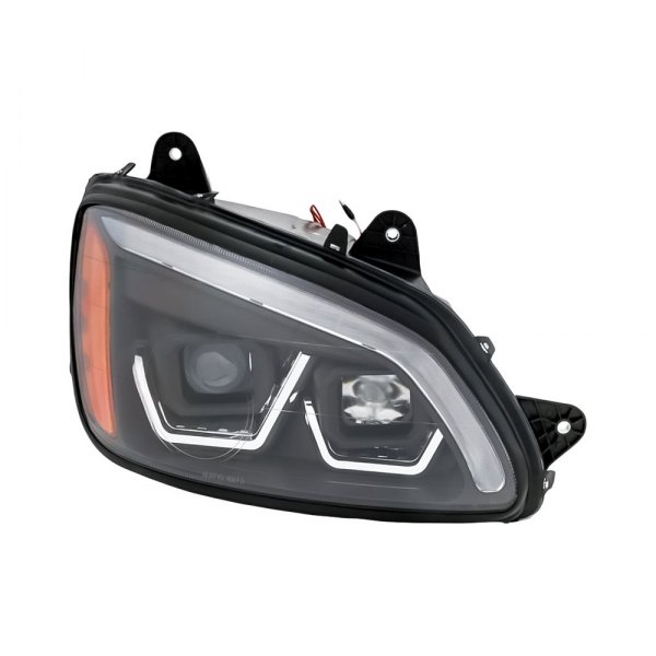 Replacement - Passenger Side Black Switchback LED Light Tube Projector Headlight