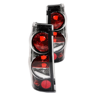 Replacement - Driver and Passenger Side Gloss Black Euro Tail Lights