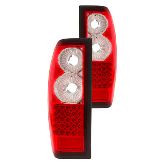 Replacement - Driver and Passenger Side Chrome/Red LED Tail Lights