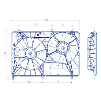 Replacement - Radiator Cooling Dual Fan Assembly