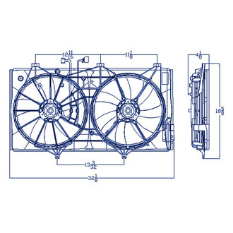 Replacement - Radiator Cooling Dual Fan Shroud Assembly