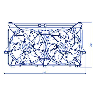 Replacement - Radiator Cooling Dual Fan Assembly