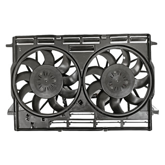 Replacement - Radiator And Condenser Fan Assembly with Two Fans Side By Side
