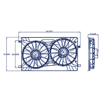 Replacement - Radiator Cooling Fan Assembly with Motor, Shroud