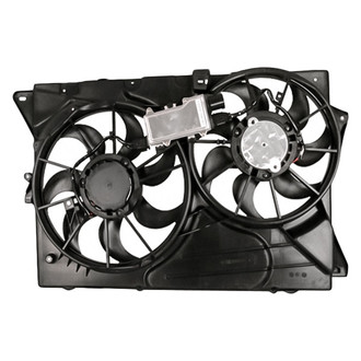 Replacement - Radiator And Condenser Fan Assembly with Two Fans Side By Side