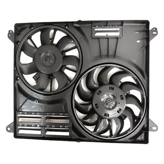 Replacement - Radiator And Condenser Fan Assembly with Two Fans Side By Side