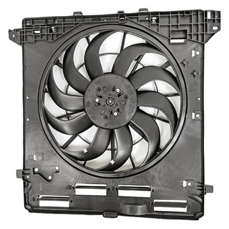 Replacement - Radiator And Condenser Fan Assembly with One Big Fan