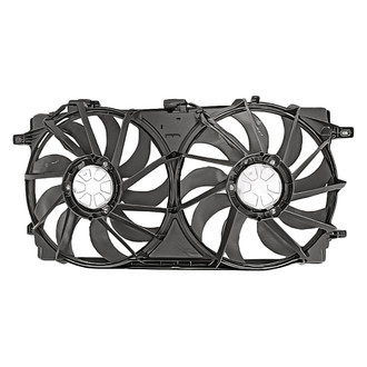 Replacement - Radiator And Condenser Fan Assembly with Two Fans Side By Side