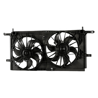 Replacement - Radiator And Condenser Fan Assembly with Two Fans Side By Side