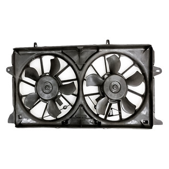 Replacement - Radiator And Condenser Fan Assembly with Two Fans Side By Side