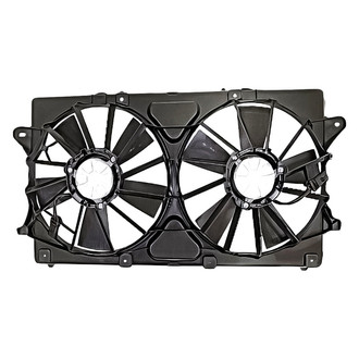 Replacement - Radiator And Condenser Fan Assembly with Two Fans Side By Side