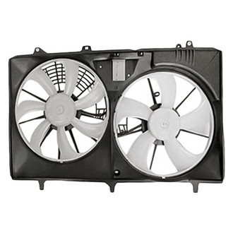 Replacement - Dual Radiator And Condenser Fan Assembly with Motor, Blade, Shroud, Fan Control Module