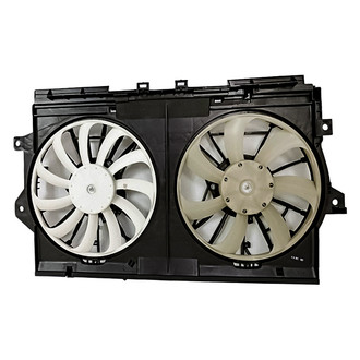 Replacement - Radiator And Condenser Fan Assembly with Two Fans Side By Side