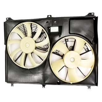 Replacement - Dual Radiator And Condenser Fan Assembly with Motor, Blade, Shroud, Fan Control Module