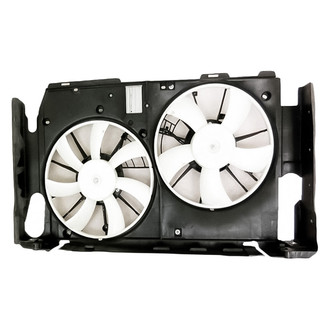 Replacement - Radiator And Condenser Fan Assembly with Two Fans Side By Side