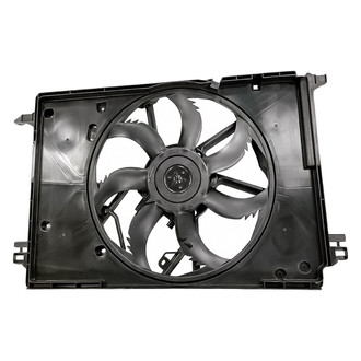 Replacement - Radiator And Condenser Fan Assembly with One Big Fan