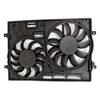 Replacement - Radiator And Condenser Fan Assembly with Two Fans Side By Side