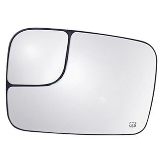 Replacement - Driver Side Power Towing Mirror Glass (Heated) (Standard Line)