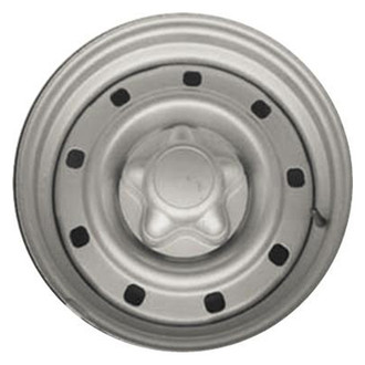 Replacement - 9-Hole Painted Silver 16x7 Steel Factory Wheel - Remanufactured