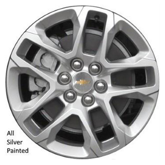 Replacement - 10 I-Spoke Painted Silver 18x7.5 Alloy Factory Wheel - Factory Take Off