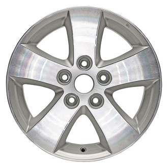 Replacement - 5-Spoke Machined Face with Painted Silver Pockets 17x6.5 Alloy Factory Wheel - Replica
