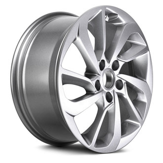 Replacement - 10 Spiral-Spoke Painted Silver 17x7 Alloy Factory Wheel - Replica