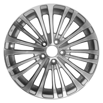 Replacement - 20 I-Spoke Machined Face with Painted Silver Vents 18x7 Alloy Factory Wheel - New