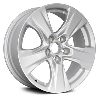 Replacement - 5-Spoke Painted Silver 17x7 Alloy Factory Wheel - Replica