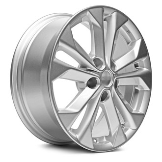 Replacement - 5 V-Spoke Painted Silver 17x7 Alloy Factory Wheel - Replica