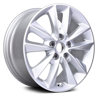 Replacement - 5 V-Spoke Painted Silver 17x7 Alloy Factory Wheel - Replica