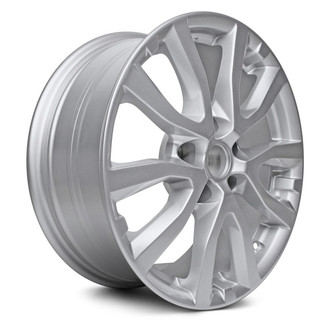 Replacement - 5 V-Spoke Painted Silver 17x7 Alloy Factory Wheel - Replica
