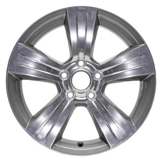 Replacement - 5-Spoke Polished Face with Painted Charcoal Pockets 17x6.5 Alloy Factory Wheel - Replica
