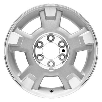 Replacement - 5-Spoke Machined Face with Painted Silver Pockets 17x7.5 Alloy Factory Wheel - Replica