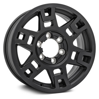Replacement - 6 Split-Spoke Painted Matte Black 17x7 Alloy Factory Wheel - Replica