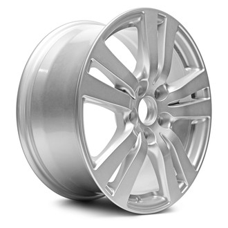 Replacement - Double 5-Spoke Painted Silver 18x8 Alloy Factory Wheel - Replica