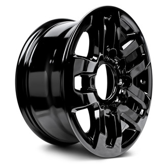 Replacement - Double 5-Spoke Painted Gloss Black 18x8 Alloy Factory Wheel - Replica