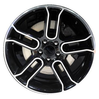 Replacement - Double 5-Spoke Machined Face with Painted Black Vents 20x8 Alloy Factory Wheel - Replica