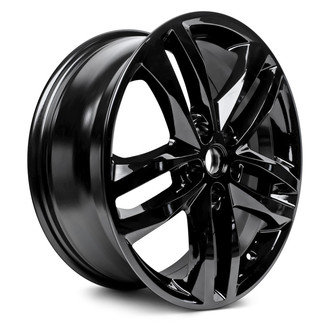 Replacement - Double 5-Spoke Painted Black 19x7.5 Alloy Factory Wheel - Replica