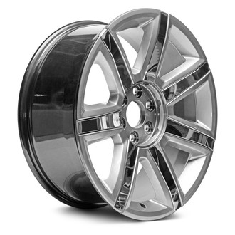Replacement - 7 I-Spoke Painted Silver with Chrome Inserts in Spokes 22x9 Alloy Factory Wheel - Replica