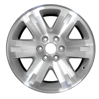 Replacement - 6 I-Spoke Machined Face with Painted Silver Inset in Spokes and Painted Silver Pockets 20x8.5 Alloy Factory Wheel - Replica