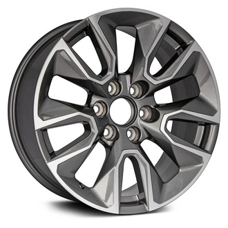 Replacement - 10 I-Spoke Machined Face with Painted Charcoal Pockets 20x9 Alloy Factory Wheel - Replica