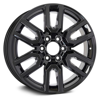 Replacement - 12 I-Spoke Painted Black 20x9 Alloy Factory Wheel - Replica