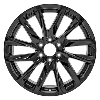 Replacement - 6 V-Spoke Painted Black 22x9 Alloy Factory Wheel - Replica