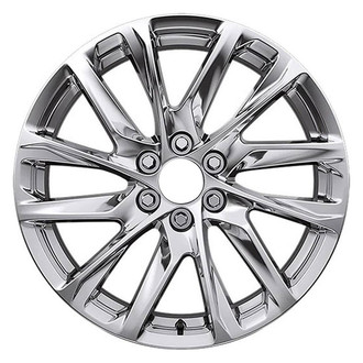 Replacement - 6 V-Spoke Chrome 22x9 Alloy Factory Wheel - Replica