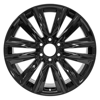 Replacement - 12 I-Spoke Painted Black 22x9 Alloy Factory Wheel - Replica