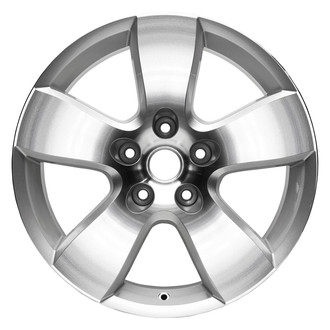 Replacement - 5-Spoke Polished Face with Painted Silver Pockets 20x8 Alloy Factory Wheel - Replica