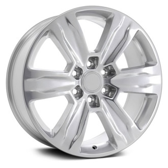 Replacement - 6 I-Spoke Polished 20x8.5 Alloy Factory Wheel - Replica