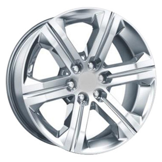 Replacement - 6 I-Spoke Chrome 22x9 Alloy Factory Wheel - Replica