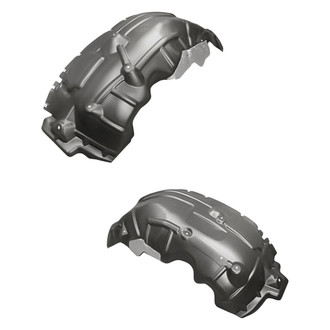 Replacement - Front Rearward Driver and Passenger Side Fender Liner Rear Section Set (CAPA Certified)