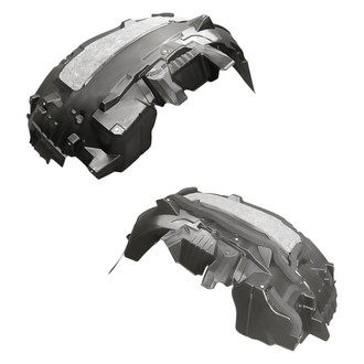 Replacement - Front Rearward Driver and Passenger Side Fender Liner Set (CAPA Certified)
